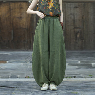 Buddha Gift Cotton Linen Pants Harem Trousers Loose Zen Yoga Tai Chi Women's Pants