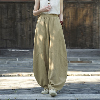 Buddha Gift Cotton Linen Pants Harem Trousers Loose Zen Yoga Tai Chi Women's Pants