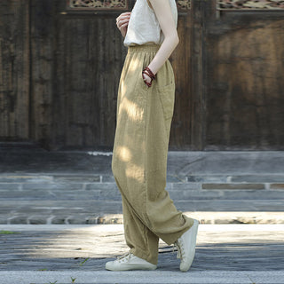 Buddha Gift Cotton Linen Pants Harem Trousers Loose Zen Yoga Tai Chi Women's Pants