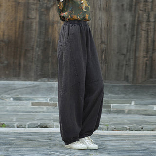 Buddha Gift Cotton Linen Pants Harem Trousers Loose Zen Yoga Tai Chi Women's Pants