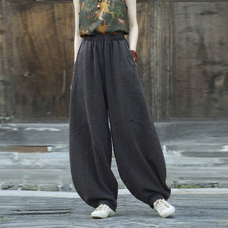 Buddha Gift Cotton Linen Pants Harem Trousers Loose Zen Yoga Tai Chi Women's Pants
