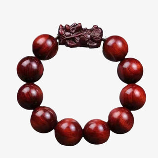 Buddha Gift Small Leaf Red Sandalwood PiXiu Protection Bracelet