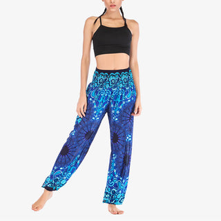 Buddha Gift Geometric Mandala Pattern Loose Harem Trousers High Waist Women's Yoga Pants