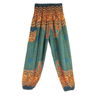 Buddha Gift Round Geometric Pattern Loose Casual Harem Trousers High Waist Women's Yoga Pants