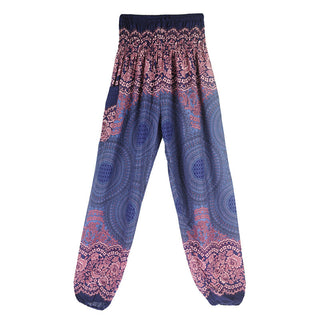 Buddha Gift Round Geometric Pattern Loose Casual Harem Trousers High Waist Women's Yoga Pants