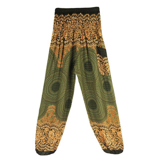 Buddha Gift Round Geometric Pattern Loose Casual Harem Trousers High Waist Women's Yoga Pants