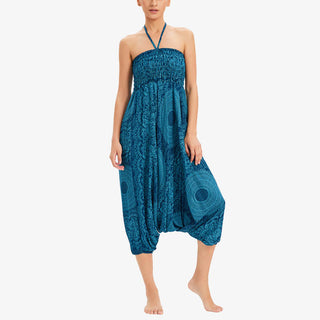 Buddha Gift Two Style Wear Round Geometric Loose Casual Harem Trousers Jumpsuit Women's Yoga Pants