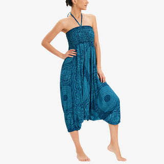 Buddha Gift Two Style Wear Round Geometric Loose Casual Harem Trousers Jumpsuit Women's Yoga Pants