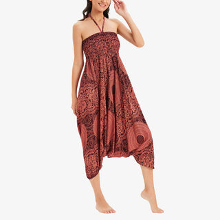 Buddha Gift Two Style Wear Round Geometric Loose Casual Harem Trousers Jumpsuit Women's Yoga Pants