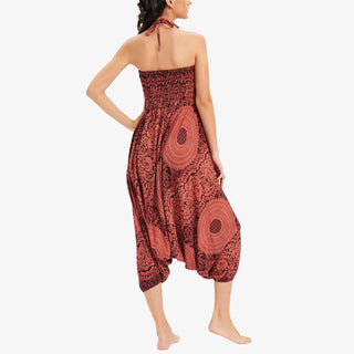 Buddha Gift Two Style Wear Round Geometric Loose Casual Harem Trousers Jumpsuit Women's Yoga Pants