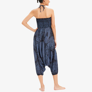 Buddha Gift Two Style Wear Round Geometric Loose Casual Harem Trousers Jumpsuit Women's Yoga Pants