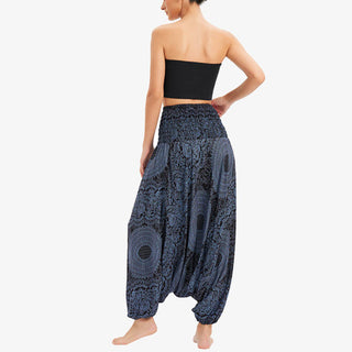 Buddha Gift Two Style Wear Round Geometric Loose Casual Harem Trousers Jumpsuit Women's Yoga Pants