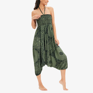 Buddha Gift Two Style Wear Round Geometric Loose Casual Harem Trousers Jumpsuit Women's Yoga Pants