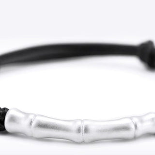 Buddha Gift 999 Sterling Silver Bone Pattern Luck Rope Braided Bracelet