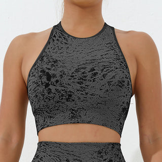 Buddha Gift Seamless Fitness Crop Tank Top High Waist Leggings Pants Sports Gym Yoga Outfits