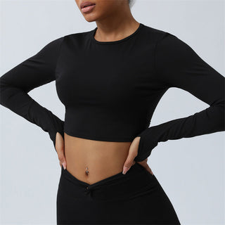 Buddha Gift Women Workout Long Sleeve Crisscross Backless Top Tee Leggings Sports Fitness Yoga Outfit