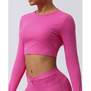 Buddha Gift Women Workout Long Sleeve Crisscross Backless Top Tee Leggings Sports Fitness Yoga Outfit