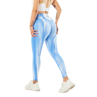Buddha Gift Seamless Tie Dye Print Pants Sports High Waist Leggings Women's Yoga Pants