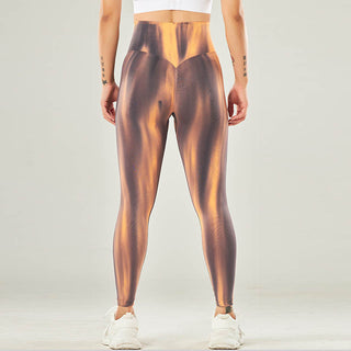 Buddha Gift Seamless Tie Dye Print Pants Sports High Waist Leggings Women's Yoga Pants