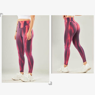 Buddha Gift Seamless Tie Dye Print Pants Sports High Waist Leggings Women's Yoga Pants