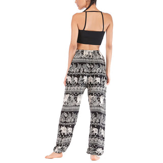 Buddha Gift Boho Loose Elephant Pattern Harem Trousers Women's Yoga Pants