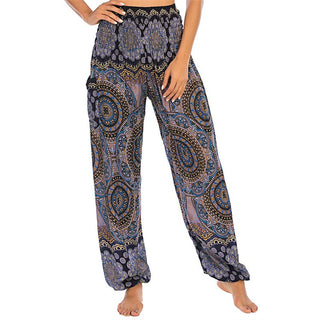 Buddha Gift Boho Loose Round Geometric Pattern Harem Trousers Women's Yoga Pants