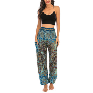 Buddha Gift Boho Loose Round Geometric Pattern Harem Trousers Women's Yoga Pants