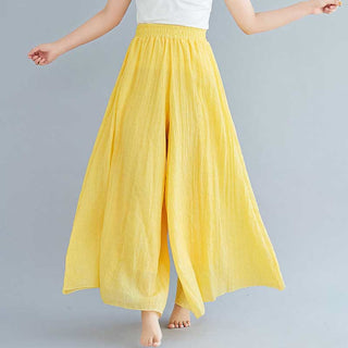 Buddha Gift Women Casual Loose Cotton Linen Wide Leg Pants For Yoga Dance