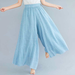 Buddha Gift Women Casual Loose Cotton Linen Wide Leg Pants For Yoga Dance