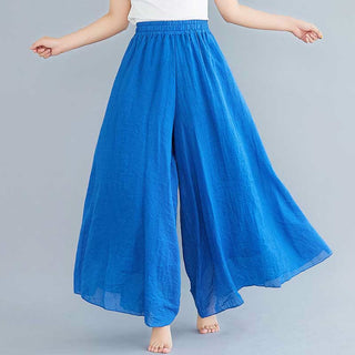 Buddha Gift Women Casual Loose Cotton Linen Wide Leg Pants For Yoga Dance