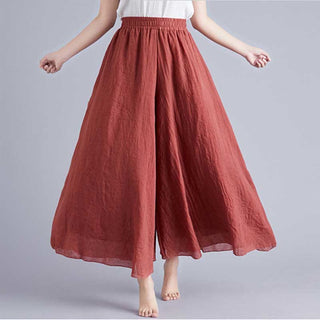 Buddha Gift Women Casual Loose Cotton Linen Wide Leg Pants For Yoga Dance