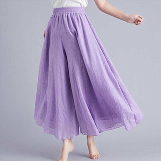 Buddha Gift Women Casual Loose Cotton Linen Wide Leg Pants For Yoga Dance