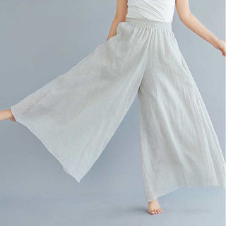 Buddha Gift Women Casual Loose Cotton Linen Wide Leg Pants For Yoga Dance