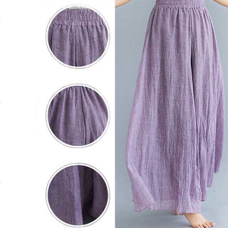 Buddha Gift Women Casual Loose Cotton Linen Wide Leg Pants For Yoga Dance