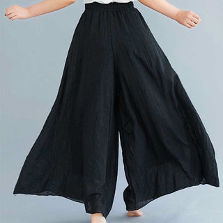 Buddha Gift Women Casual Loose Cotton Linen Wide Leg Pants For Yoga Dance