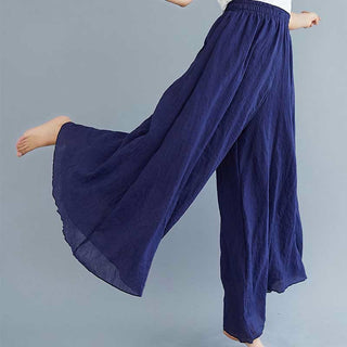 Buddha Gift Women Casual Loose Cotton Linen Wide Leg Pants For Yoga Dance