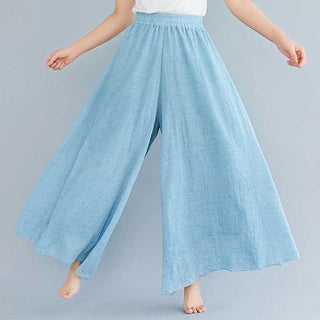 Buddha Gift Women Casual Loose Cotton Linen Wide Leg Pants For Yoga Dance