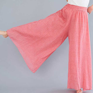 Buddha Gift Women Casual Loose Cotton Linen Wide Leg Pants For Yoga Dance