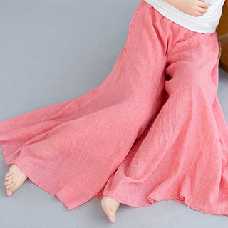 Buddha Gift Women Casual Loose Cotton Linen Wide Leg Pants For Yoga Dance