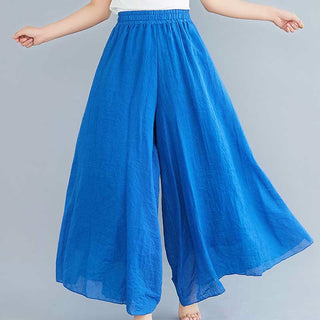 Buddha Gift Women Casual Loose Cotton Linen Wide Leg Pants For Yoga Dance