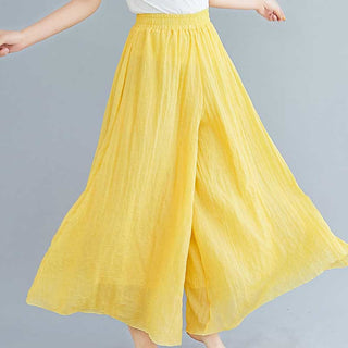 Buddha Gift Women Casual Loose Cotton Linen Wide Leg Pants For Yoga Dance