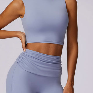 Buddha Gift Sleeveless Backless Strap Tank Top Bra Flared Pants Sports Fitness Yoga
