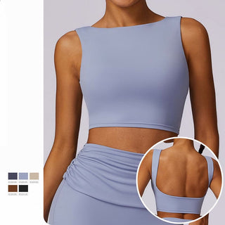 Buddha Gift Sleeveless Backless Strap Tank Top Bra Flared Pants Sports Fitness Yoga