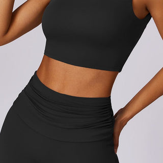 Buddha Gift Sleeveless Backless Strap Tank Top Bra Flared Pants Sports Fitness Yoga