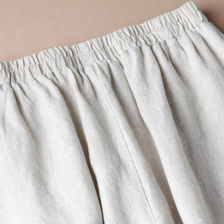 Buddha Gift Women Casual Loose Cotton Linen Embroidery Wide Leg Pants With Pockets