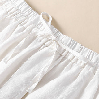 Buddha Gift Solid Color Flower Loose Drawstring Harem Pants With Pockets