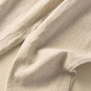 Buddha Gift Vintage Embroidery Elastic Waist Capri Harem Pants With Pockets