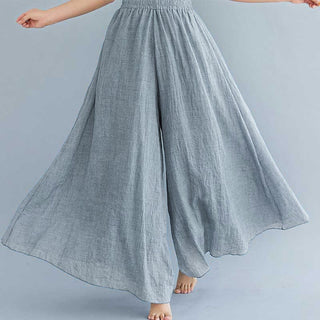 Buddha Gift Women Casual Loose Cotton Linen Wide Leg Pants For Yoga Dance