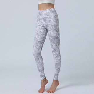 Buddha Gift Flowers Leaves Print Sports Fitness Yoga High Waist Leggings Women's Yoga Pants