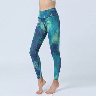Buddha Gift Leaves Print Sports Fitness Yoga High Waist Leggings Women's Yoga Pants